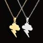 RZCXBS Thunder Necklace Hypoallergenic Surgical Stainless Steel Storm Cloud Lightning Pendant Necklace