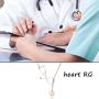 MAOFAED Nurse Necklace Heartbeat Stethoscope Lariat Necklace ECG Pendant Chokers Necklace
