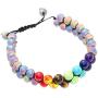 Heavstjer Yoga Chakra Bead Bracelet Double Row Natural Stone Adjustable Rope Bracelet
