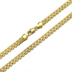 Jewelry Kingdom 1 Gold Link Chain Necklace for Men and Women Designer 14K Gold Curb Chain Choker 2MM 4MM Thick Thick Thick for Pendants Hip hop Jewelry Available Length 16inch to 30inch