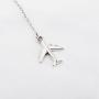 ENSIANTH Infinity and Airplane Lariat Y Necklace Jet Plane Jewelry for Stewardess Flight Attendant Traveler