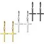 3 Pairs Cross Earrings for Men Women - Stainless Steel Hoop Dangle Drop Cross Earrings Silver Gold Black 3 Pairs Cross Earrings for Men Women - Stainless Steel Hoop Dangle Drop Cross Earrings Silver Gold Black