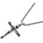 Ineffable Cross Pendant Crucifix Stainless Steel Mens Boys Jewelry Jesus Necklace with Chain