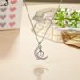 Nana Gifts Best Grandma Necklace - Sterling Silver Pearl Pendant Moon Crystal CZ Generation Necklace for Grandmother, Mom Gifts, Nana Gifts from children, Mothers Day Card from Daughter, Birthday Gift