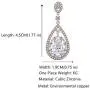 Scarlvambo Womens Fashion Cubic Zirconia Teardrop Pierced Dangle Bride Earrings Scarlvambo Womens Fashion Cubic Zirconia Teardrop Pierced Dangle Bride Earrings