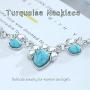 Relbcy Boho Turquoise Necklaces Summer Beach Necklace Chain Fashion Jewelry Accessories for Women and Girls