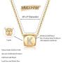 M MOOHAM Dainty Letter Initial Necklaces for Women Girls, Small Dice Pendant Initial Necklaces for Teen Girls Women, Simple Cute Letter Necklaces for Kids Toddler Girls Jewelry Gifts