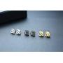 Unisex Buddha Namaste Ohm Om Aum Sanskrit Symbol Stud Earrings Stainless Steel Hindu Yoga Ear Plugs