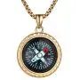 BBBGEM Stainless Steel Portable Real Functional Compass Necklace Accurate Waterproof for Hiking Outdoor Camping Motoring Boating Backpacking Survival Emergency, Travel Gift, with Gift Box