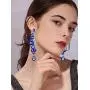 Scarlvambo Womens Austrian Crystal Art Deco Teardrop Pierced Dangle Wedding Earrings Silver-Tone Scarlvambo Womens Austrian Crystal Art Deco Teardrop Pierced Dangle Wedding Earrings Silver-Tone
