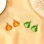 coadipress 2 Pairs Fire Flame Earrings Set for Women Teen Girls Cute Funny Green Yellow Acrylic Dangle Drop Earrings Jewelry Gifts