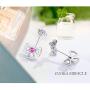 Ear Jacket Earrings for Women Sterling Silver Lucky Clover Flower Ear Cuffs Stud Leaf Earring Jewelry Christmas Birthday Gift for Her Women Girls Hypoallergenic Earrings