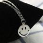 Cute Round Smile Face Pendant Hollow Clavicle Chain Expression Happy Necklace