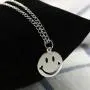 Cute Round Smile Face Pendant Hollow Clavicle Chain Expression Happy Necklace Cute Round Smile Face Pendant Hollow Clavicle Chain Expression Happy Necklace