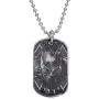 Marvel Black Panther Mens Stainless Steel Dog Tag Pendant, 20''