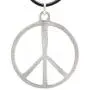 Trilogy Jewelry Pewter Classic Peace Sign 60s Hippie Pendant on Leather Necklace Trilogy Jewelry Pewter Classic Peace Sign 60s Hippie Pendant on Leather Necklace