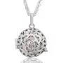 EUDORA Harmony Bola Necklace 20mm Rose Musical Chime Pendant CZ Perfume Diffuser for Mother, 30 Inches