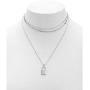 YOOE Multilayer Silver Lock Necklace Punk Metal Lock 3-layer Choker Necklace Geometric Lock Type Clavicle Egirl Y Necklace for Women Girl