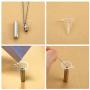 VNOX Pack of 2/3/4/5 -Unisex Customize Memorial Keepsake Stainless Steel Cylinder Cremation Ashes Necklace
