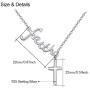 Cross Necklace 925 Sterling Silver Y Shape Drop with Sideway Faith Necklace, Cross Jewelry Faith Jewelry Mother Day Religious Gift for Women Girlfriend Daughter with Gift Box