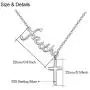 Cross Necklace 925 Sterling Silver Y Shape Drop with Sideway Faith Necklace, Cross Jewelry Faith Jewelry Mother Day Religious Gift for Women Girlfriend Daughter with Gift Box