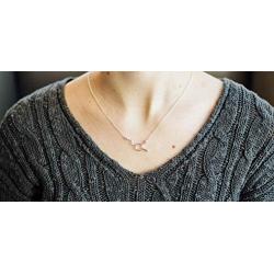 Rosa Vila Dopamine Molecule Necklace For A Good Start Of The New Year, Ideal For Chemistry Gifts, Biology Gifts, Psychology Gifts In Science Jewelry