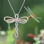Dragonfly Necklace 925 Sterling Silver Infinity Pendant Necklace Dragonfly Jewelry Gifts for Women