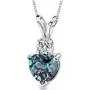 14 Karat White Gold Heart Shape 1.00 Carats Created Alexandrite Diamond Pendant 14 Karat White Gold Heart Shape 1.00 Carats Created Alexandrite Diamond Pendant