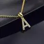 Cubic Zirconia Initial Necklace, 14K Gold Plated Dainty Personalized Name Shinning Letter Choker Necklace Gift for Women Stainless Steel Necklace Pendant Jewelry Cubic Zirconia Initial Necklace, 14K Gold Plated Dainty Personalized Name Shinning Letter Choker Necklace Gift for Women Stainless Steel Necklace Pendant Jewelry