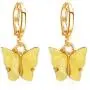 5 Pairs Butterfly Earrings Acrylic Gold Colored Drop Earrings Sweet Colorful Animal Butterfly Stud Earrings Boho Delicate Insect Dangle Earrings Party Jewelry for Women Girl