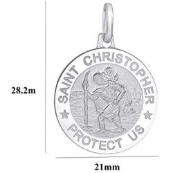 Jewelry by Debbie 925 Sterling Silver Saint Christopher Charm Pendant Patron Saint of Travelers, Made in Italy