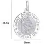 Jewelry by Debbie 925 Sterling Silver Saint Christopher Charm Pendant Patron Saint of Travelers, Made in Italy