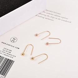 Korean Song Hye Kyo earrings earrings wild female models 18K rose gold-plated steel ear ear hook ear jewelry