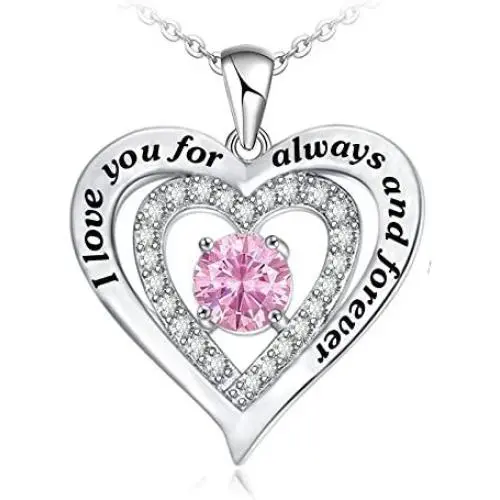Samity Heart Necklace for Women I Love You for Always and Forever Necklace Jewelry for Girls Wife Daughter Samity Heart Necklace for Women I Love You for Always and Forever Necklace Jewelry for Girls Wife Daughter