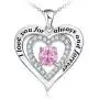 Samity Heart Necklace for Women I Love You for Always and Forever Necklace Jewelry for Girls Wife Daughter Samity Heart Necklace for Women I Love You for Always and Forever Necklace Jewelry for Girls Wife Daughter