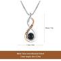 Angelady Mothers Day 100 Language of Love Necklace for Women Girls Jewelry, Rose Gold and Silve Plated Infinity Forever Pendant Necklace for Her