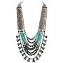 Zephyrr Tibetan Handmade Statement Long Multi Strand Necklace Fashion Mosaic Jewelry for Girls and Women, Wooden Beaded JAN-2235