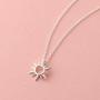 Boma Jewelry Sterling Silver Sunburst Sun Open Circle Necklace, 18 Inches