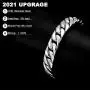 willtx Gold Cuban Link Chain Necklace or Bracelet for Men Boys Rapper Biker Hip Hop Jewelry Thick Curb Links with Design Box Clasp