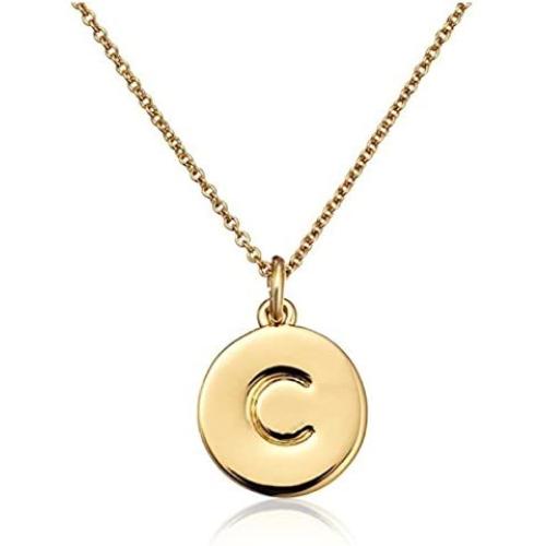 Gold Plated 925 Sterling Silver 6mm Small Disc Dainty Letter Pendant Necklace Personalized Hypoallergenic Initial Heart Engraved Jewelry Women Girls Birthday Gift