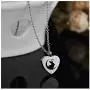 Heart Ashes Necklace Comes with Rabbit Stainless Steel Cremation Jewelry Memorial Ashes Pendant for Ashes for Moon Festival