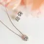 A+O Bridesmaid Gift - Cubic Zirconia Earring and Necklace Set