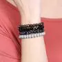 Bohemian Multi-Layer Beaded Stacking Bracelet - Versatile Stretch Strand Statement Wrap Slip-on Cuff Bangle Shiny Crystal Bead Metallic, USA Flag, Rainbow Pride Bohemian Multi-Layer Beaded Stacking Bracelet - Versatile Stretch Strand Statement Wrap Slip-on Cuff Bangle Shiny Crystal Bead Metallic, USA Flag, Rainbow Pride