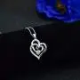 Distance Heart Necklace for Women 925 Sterling Sliver Heart Jewelry I Love You to The Moon and Back Necklaces for Mother Girlfriend Wife with Jewelry Gift Box