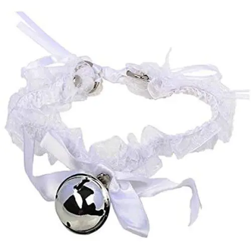 Agaric Lace Bowknot Choker Necklace with Bell Sweet Lovely Collar Necklace for Women Girls Lolita Cosplay Costume Valentines Day Couple Jewelry Gift