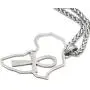 GUNGNEER Stainless Steel Ankh Cross Necklace Africa Map Pendant Silvertone Keel Chain Jewelry Strength Amulet Talisman GUNGNEER Stainless Steel Ankh Cross Necklace Africa Map Pendant Silvertone Keel Chain Jewelry Strength Amulet Talisman