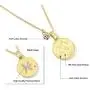 Bijoux et tou 18K Gold Plated Multi Layer Astrology Constellation Horoscope Zodiac Simple Double Side Pendant Necklace 15.5''-21''