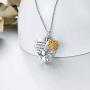 RMREWY Memorial Cremation Urn Necklace 925 Sterling Silver Elephant Urn Necklace for Ashes Sunflower Memory Locket Keepsake Jewelry for Women Men