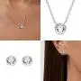 AURA Rhodium Plated Pendant Necklace and Crystal Stud Earring Jewelry Set Using Genuine Swarovski Crystals AURA Rhodium Plated Pendant Necklace and Crystal Stud Earring Jewelry Set Using Genuine Swarovski Crystals