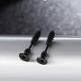 UM Jewelry Punk Style Womens Mens 316L Stianless Steel Screw Stud Earrings 1.06''
